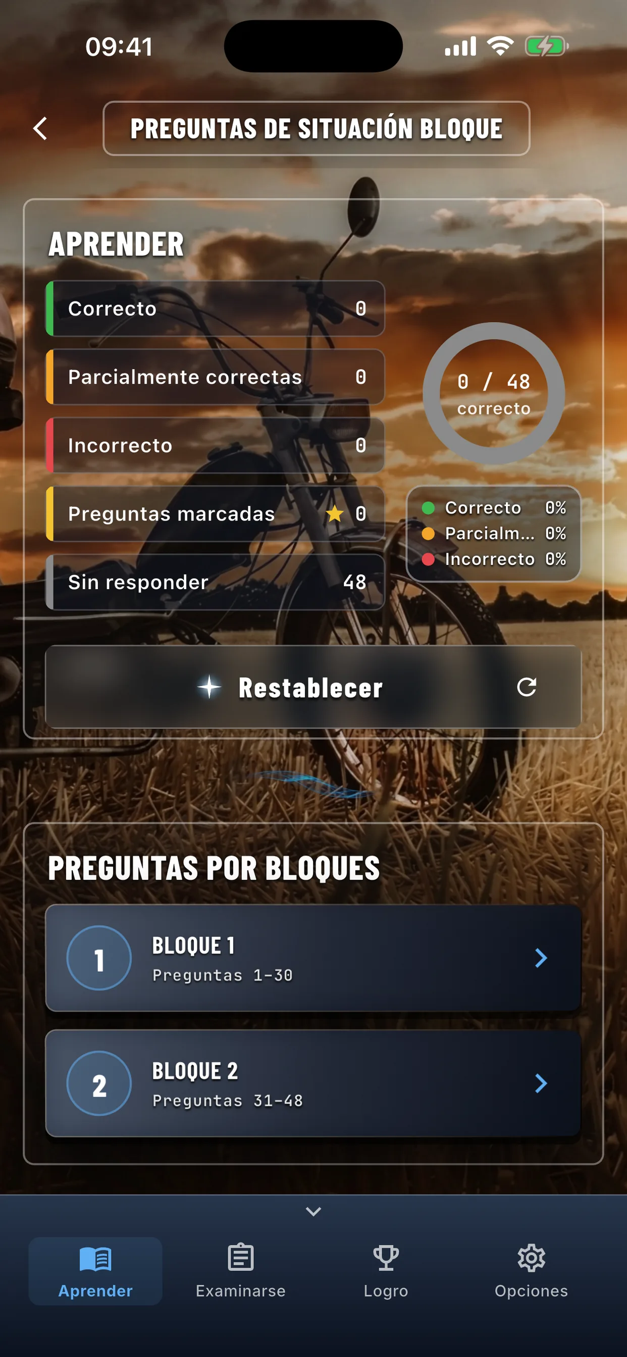 App de teoría del ciclomotor – aprendizaje por bloques