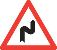Doppelkurve, zunächst rechts