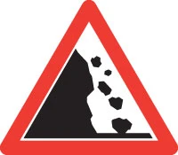 Desprendimiento de rocas (por la izquierda)
