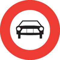 Prohibido a los automóviles