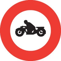 Prohibido a las motocicletas