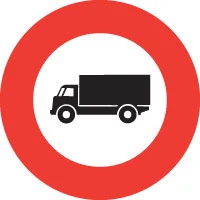 Prohibido a los camiones