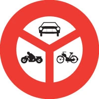 Prohibido a todos los vehículos de motor
