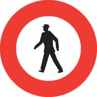 Prohibido a los peatones