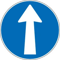 Dirección obligatoria recto