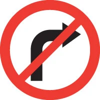 Prohibido girar a la derecha