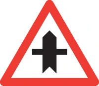 Cruce con vía sin prioridad