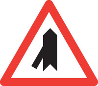 Einmündung von links (Vortritt)